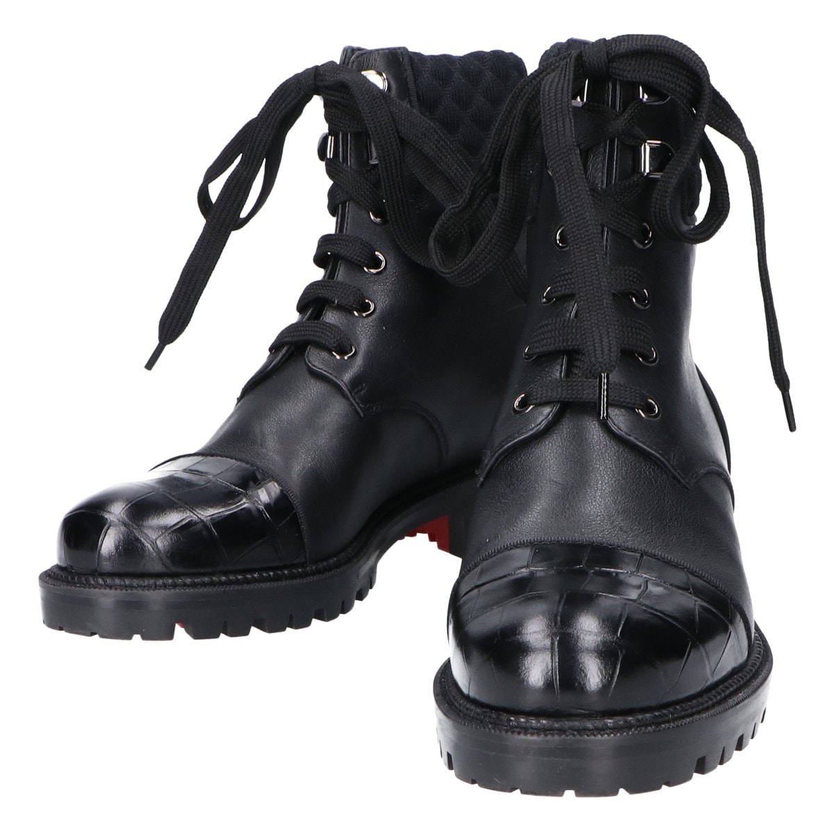 クリスチャンルブタン 【美品】MAYR マイヤー レースアップ アンクル 35