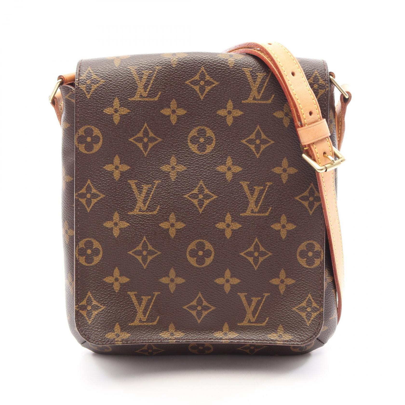 ルイ・ヴィトン LOUIS VUITTON ミュゼットサルサ ロングストラップ ショルダーバッグ バッグ PVCコーティングキャンバス レザー モノグラム レディース ブラウン系 M51387 【中古】
