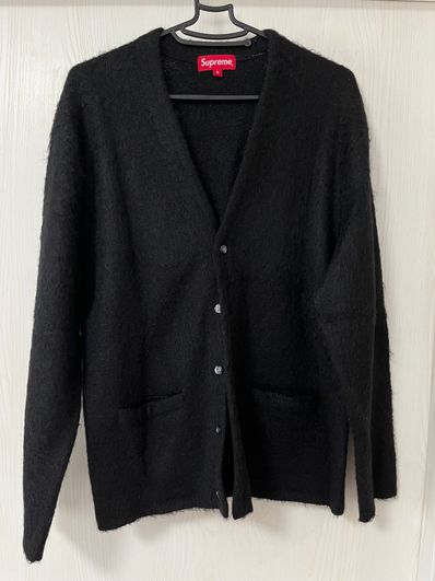 Supreme Brushed Mohair Cardigan "Black"