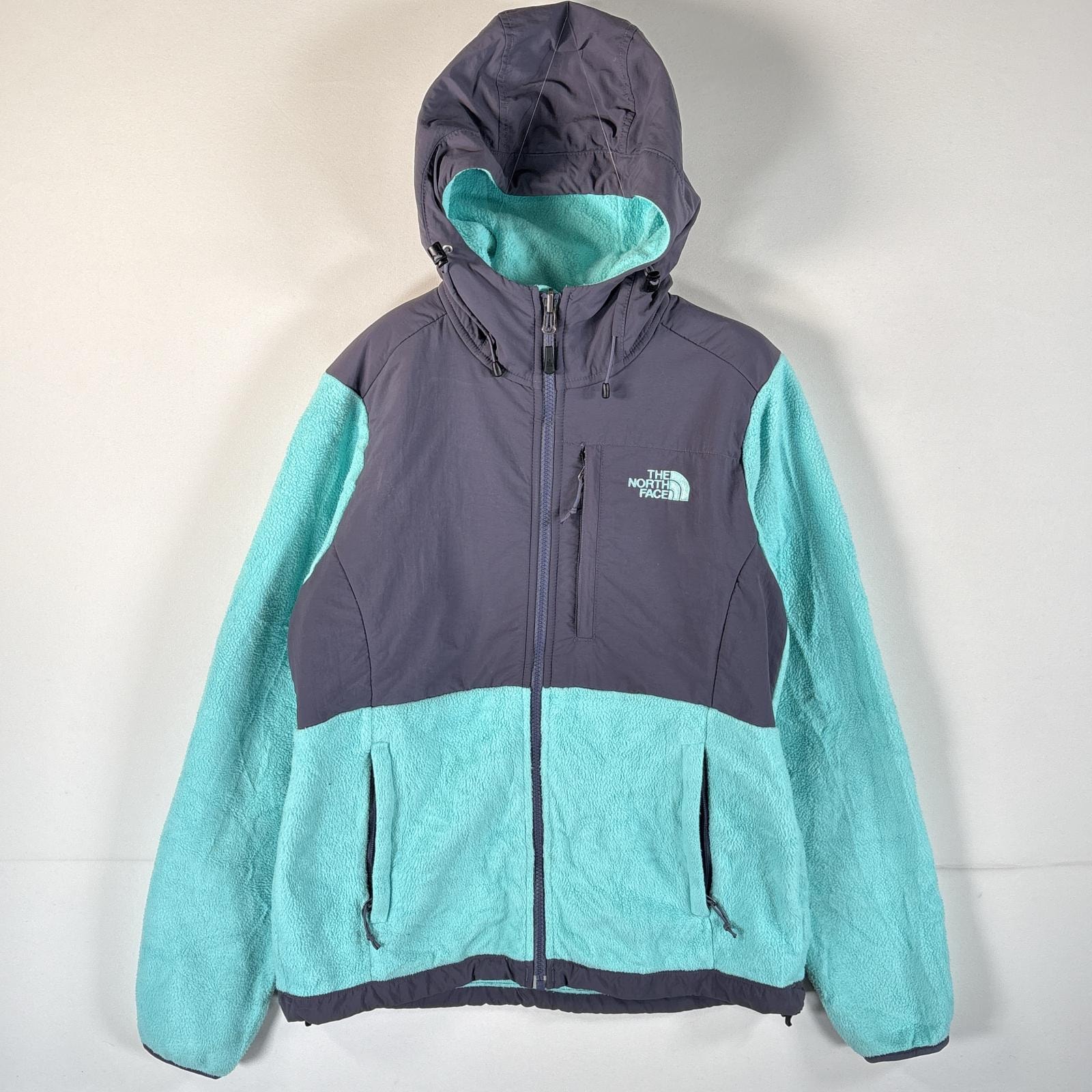 古着 ザ・ノースフェイス THE NORTH FACE フルジップフリースジャケット デナリジャケット ツートンカラー ポーラテック S 水色系 レディース