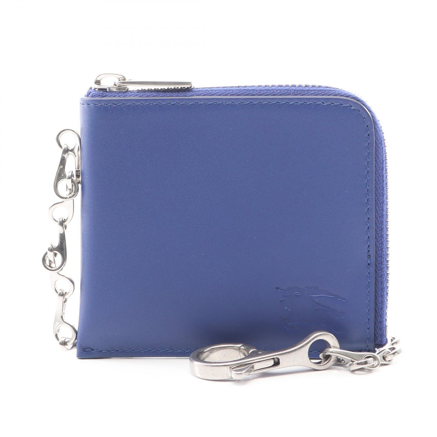 バーバリー BURBERRY コインケース 財布 レザー レディース ブルー系 8075591 【中古】