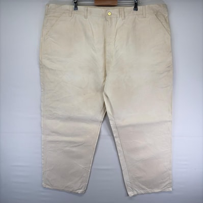 古着 カーハート Carhartt パンツ ペインター ワンポイントロゴ ジッパーフライ ハンマーループ スパナポケット ホワイト系 メンズ