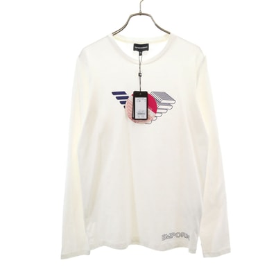 未使用 Emporio Armani エンポリオアルマーニ 長袖 Tシャツ 16A ホワイト ロンT