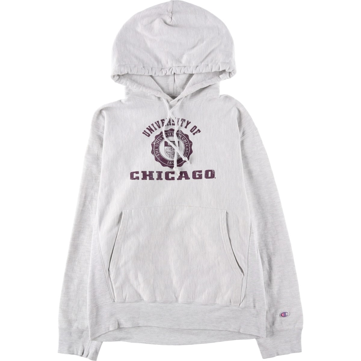 古着 00年代 チャンピオン Champion ORIGINAL REVERSE WEAVE オリジナルリバースウィーブ 3連プリント カレッジ スウェットプルオーバーパーカー メンズS相当/eaa598820