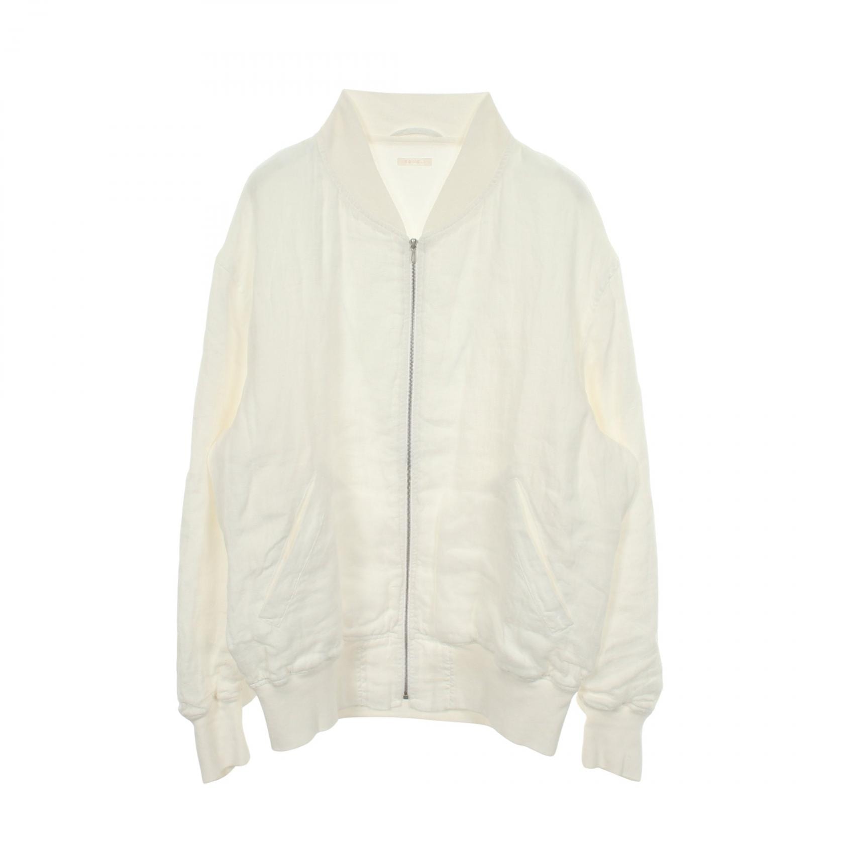 コモリ COMOLI ジップアップ ブルゾン 衣料品 アウター ファブリック メンズ ホワイト系 【中古】