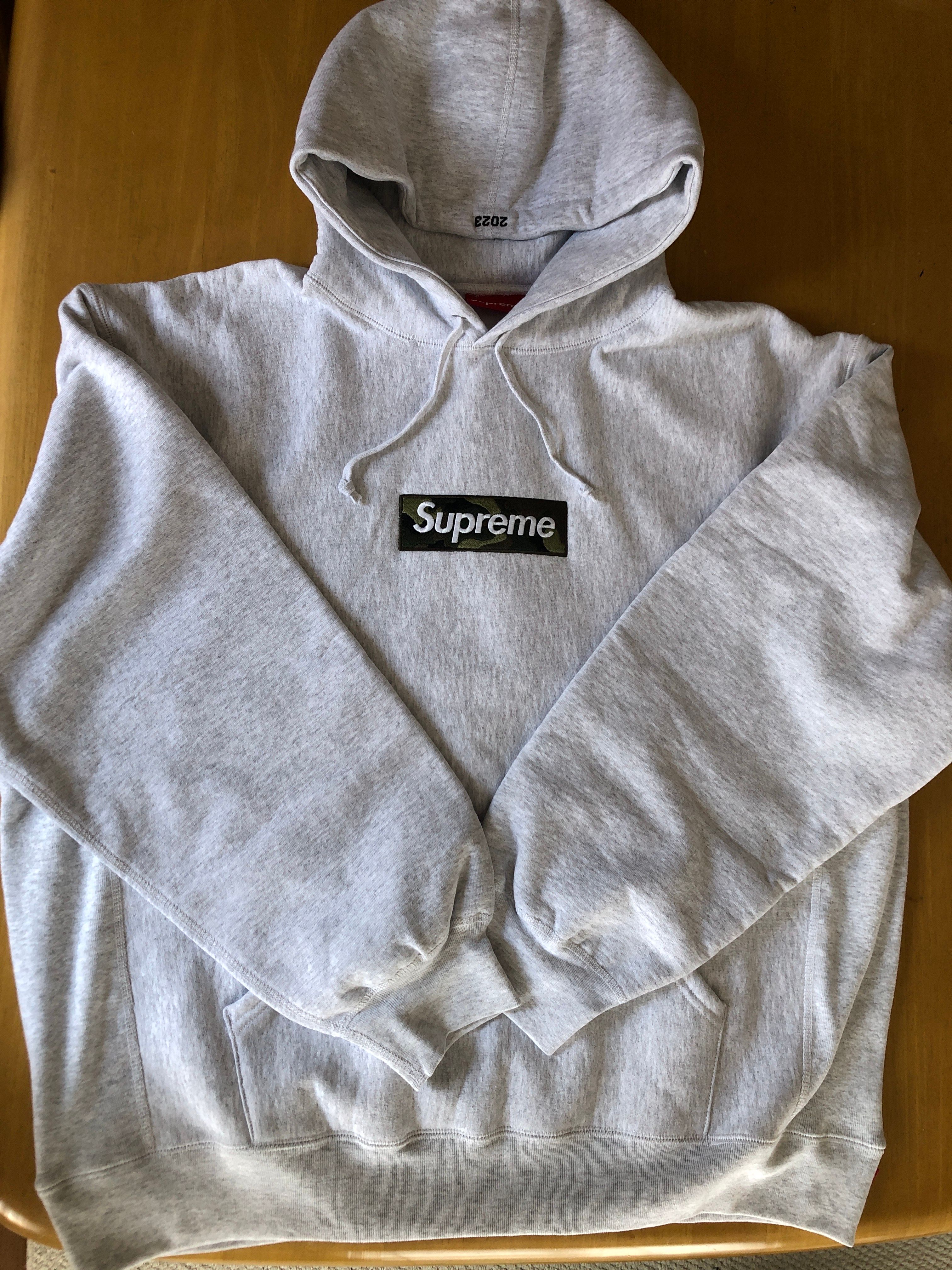 Supreme Box Logo Hooded Sweatshirt "Ash Grey" (23FW)