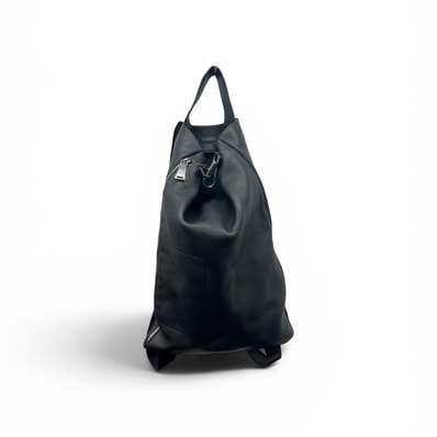 JIL SANDER 希少 美品 ジルサンダー レザー 2way リュック ハンドバッグ ブラック シルバー金具 バックパック ABランク 鑑定済 中古 ジルサンダーバッグ