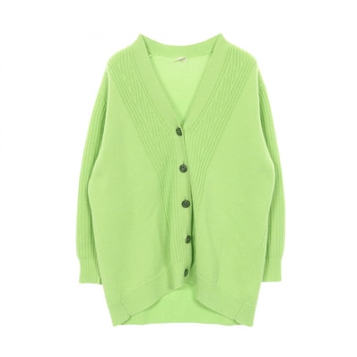 エルメス HERMES セリエボタン カーディガン 衣料品 トップス カシミヤ コットン レディース グリーン系 【中古】