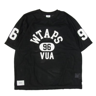 WTAPS ダブルタップス 24SS 241ATDT-CSM36 QB SS POLY ERA ショートスリーブ ポリエステル エラ メッシュ ゲーム Tシャツ 半袖 カットソー ブラック系 X03【新古品】【未使用】【中古】