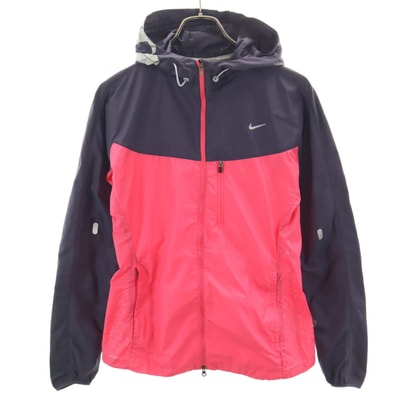 NIKE ナイキ ランニング 長袖 ジップパーカー M ピンク系