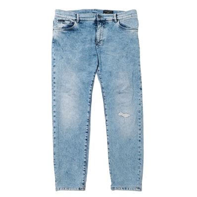 DOLCE&GABBANA ドルチェアンドガッバーナ SKINNY デニムパンツ サイズ54 ダメージ加工 スキニー テーパード ジーンズ ブランド古着【中古】20260501/RA9130