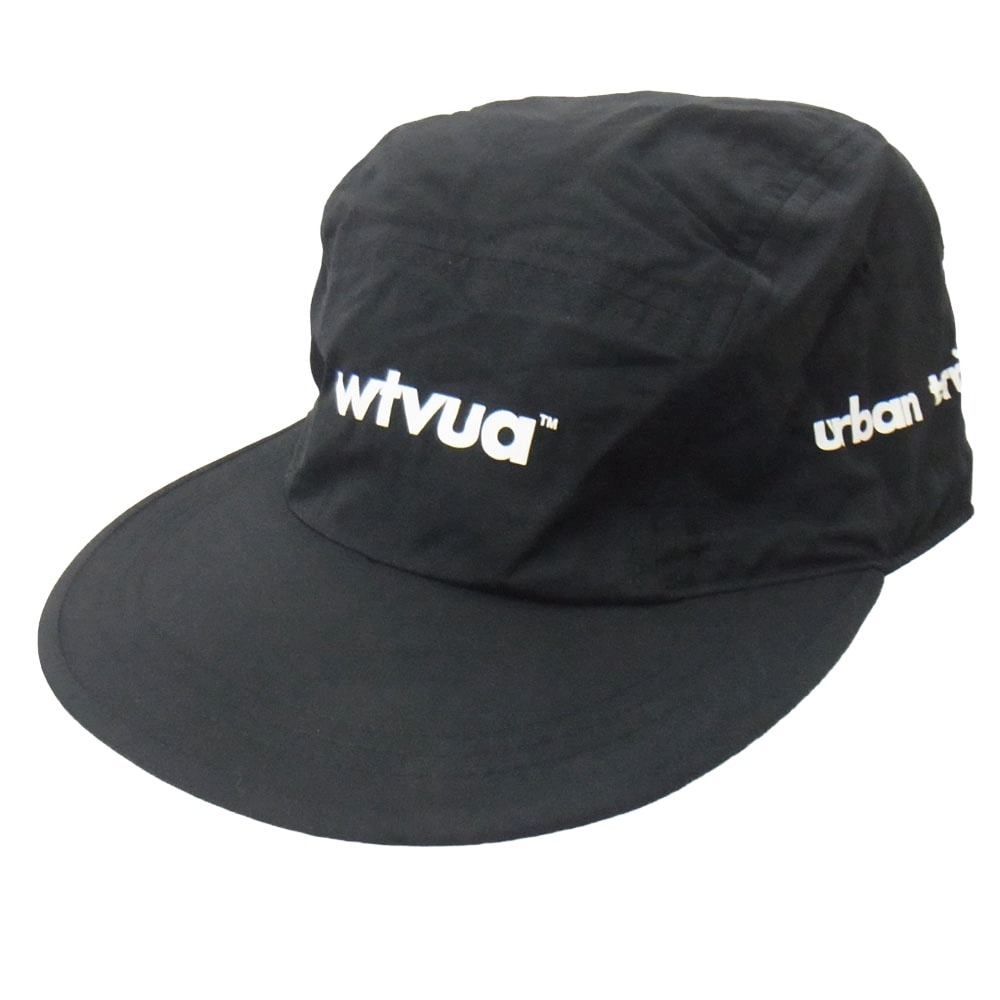 WTAPS ダブルタップス キャップ 21SS 211HCDT-HT09 CAP NYLON TUSSAH ナイロン タッサー ロゴ プリント キャップ 帽子 ブラック系 03【新古品】【未使用】【中古】