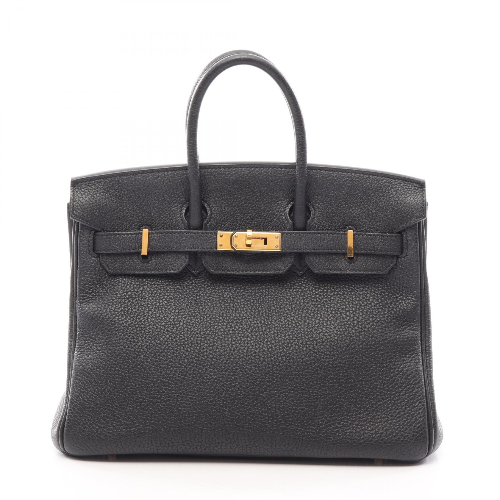 エルメス HERMES バーキン25 ハンドバッグ バッグ レザー トゴ トゴ D刻印(2019年製造) レディース ブラック系 【中古】