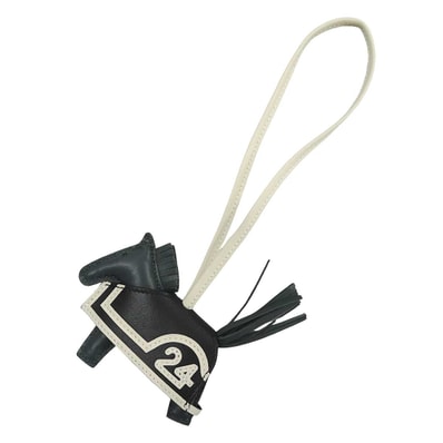 HERMES エルメス バッグチャーム ロデオ ロベオ 24 PM ヴェールマングローブ/黒 (ブラック)/クレ アニョーミロ(ラム)/スイフト K刻印 新品