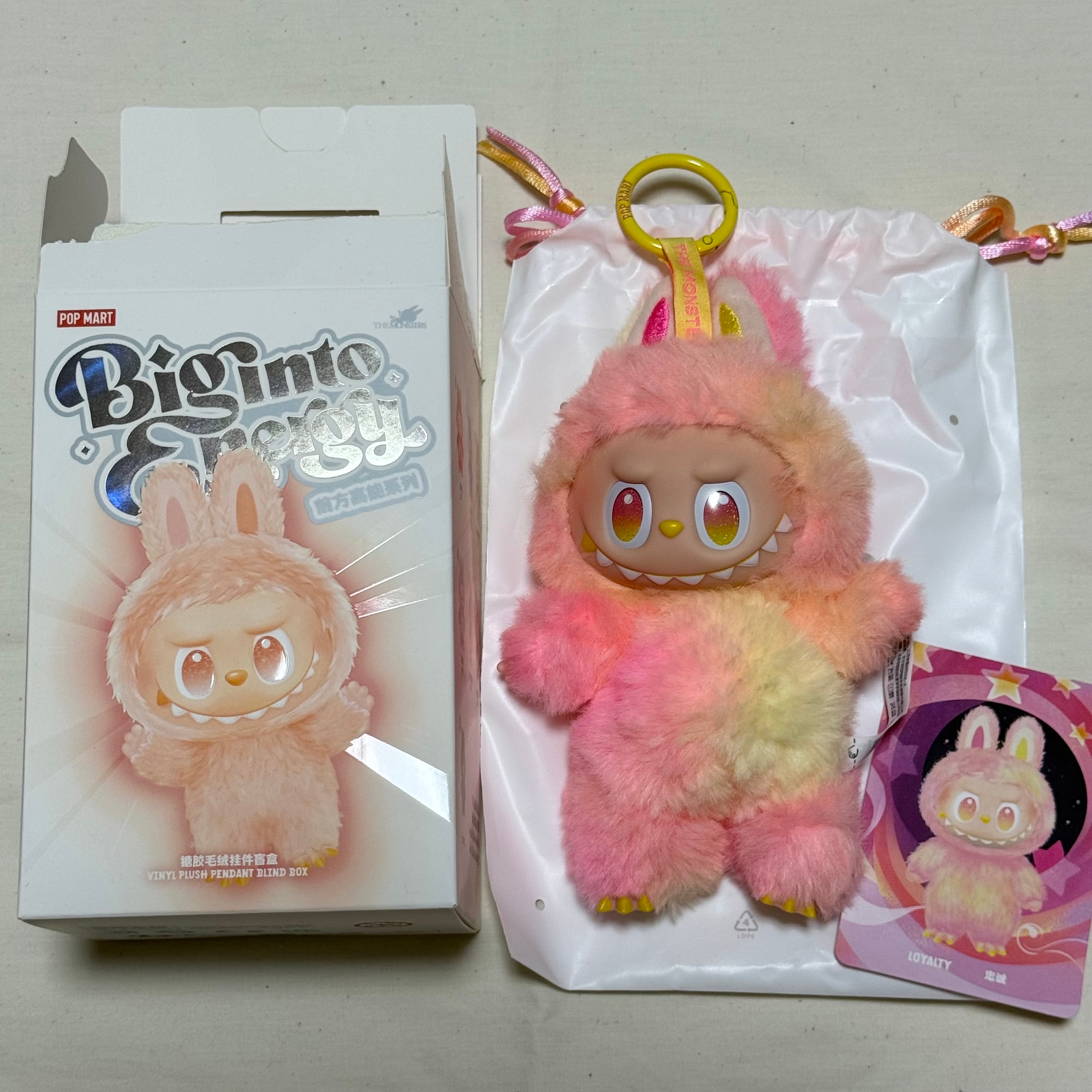 POP MART THE MONSTERS (LABUBU) Big into Energy Series Plush Pendant LOYALTY