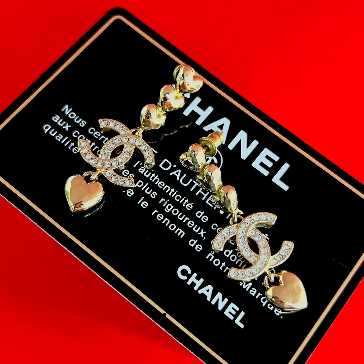 CHANEL シャネル ココマーク ハート モチーフ GP ピアス ゴールド
 41726