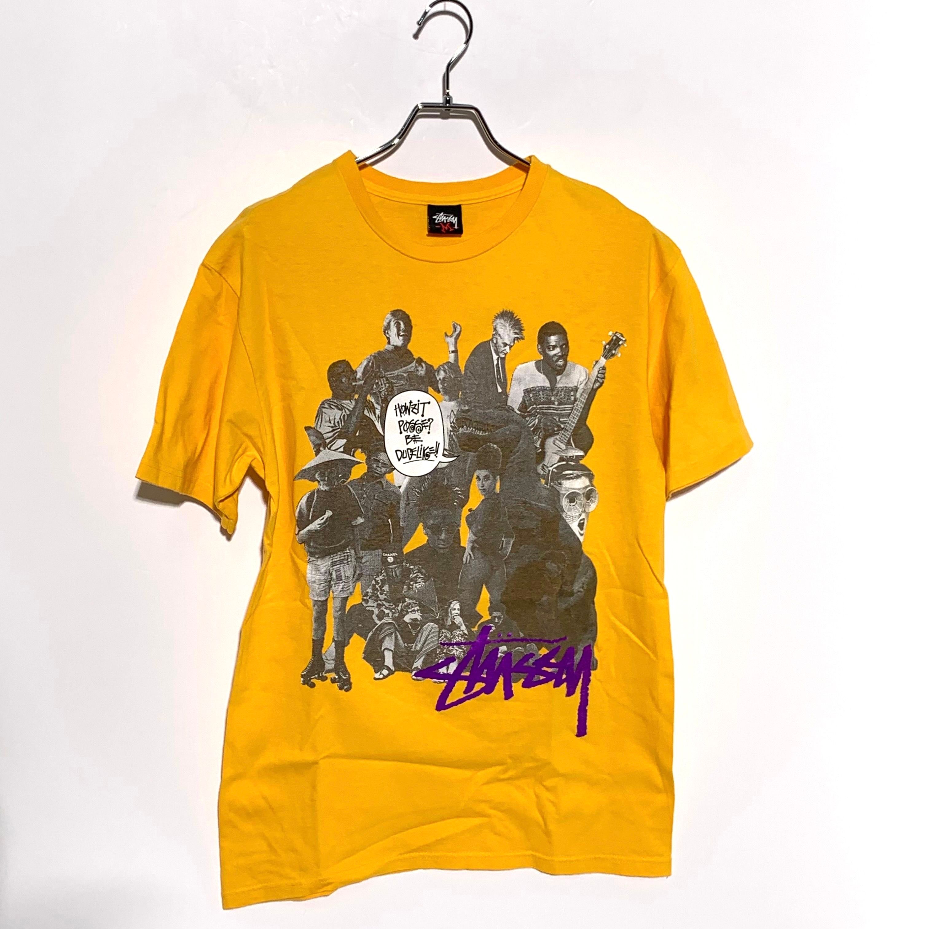STUSSY s.s print tee yellow