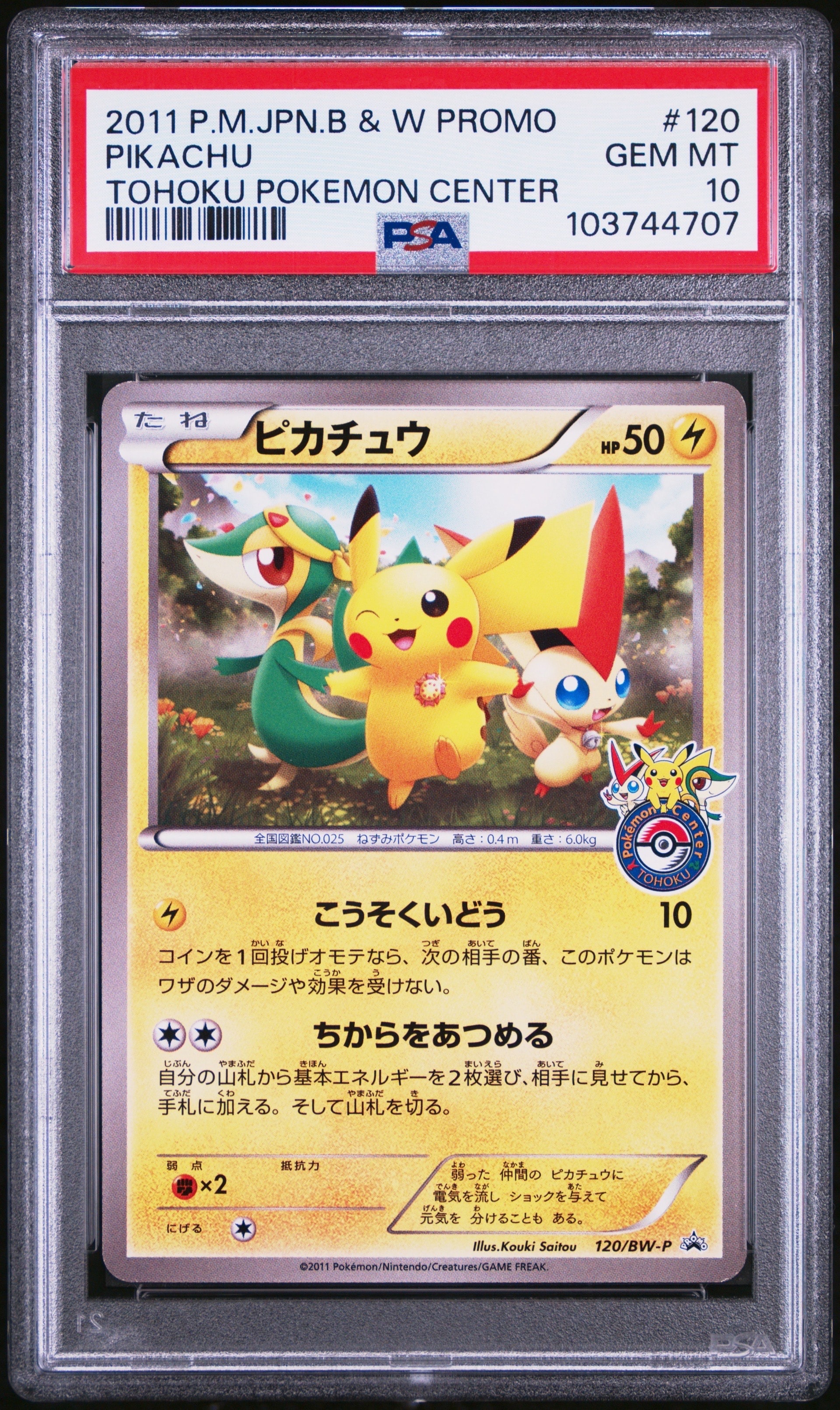 PSA10】ピカチュウ P [BW-P 120/BW-P](プロモーションカード「ポケモン