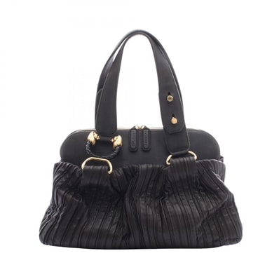 ブルガリ BVLGARI レオーニ ハンドバッグ バッグ レザー レディース ブラウン系 / グリーン系 【中古】
