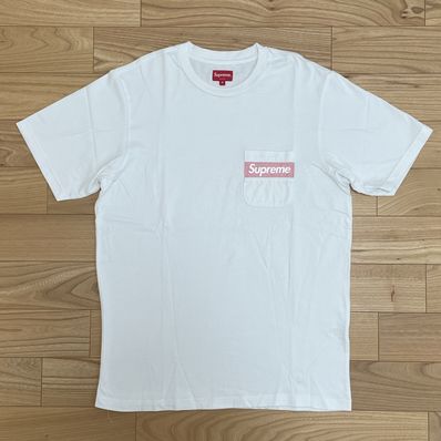 Supreme Mesh Stripe Pocket Tee "White"