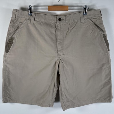 古着 カーハート Carhartt ショートパンツ 大きいサイズ ワークショーツ ワンポイント チノパン チノショーツ w42 ベージュ系 メンズ