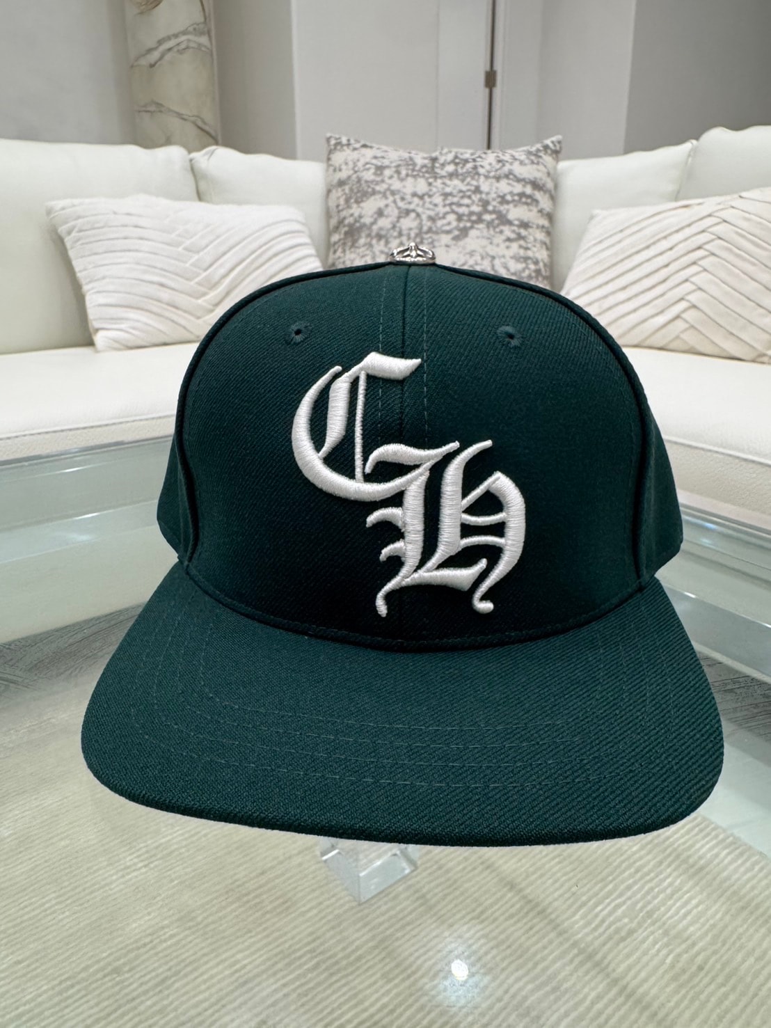 クロムハーツ 6パネル オン フィールド ベースボールキャップ "フォレストグリーン"