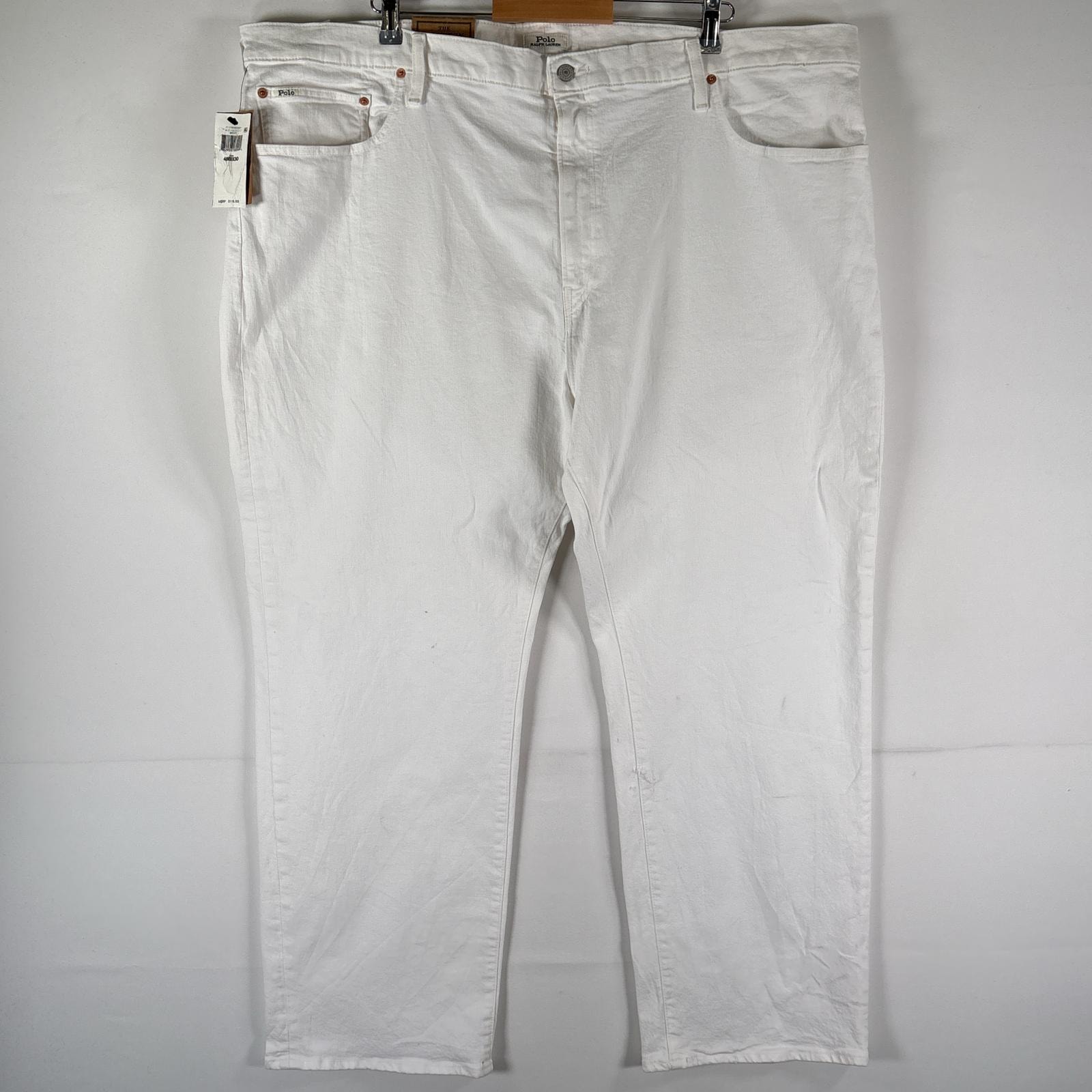 古着 ポロ・ラルフローレン POLO RALPH LAUREN デニムパンツ デッドストック タグ付 大きいサイズ ホワイトデニム w48 L30  ホワイト メンズ