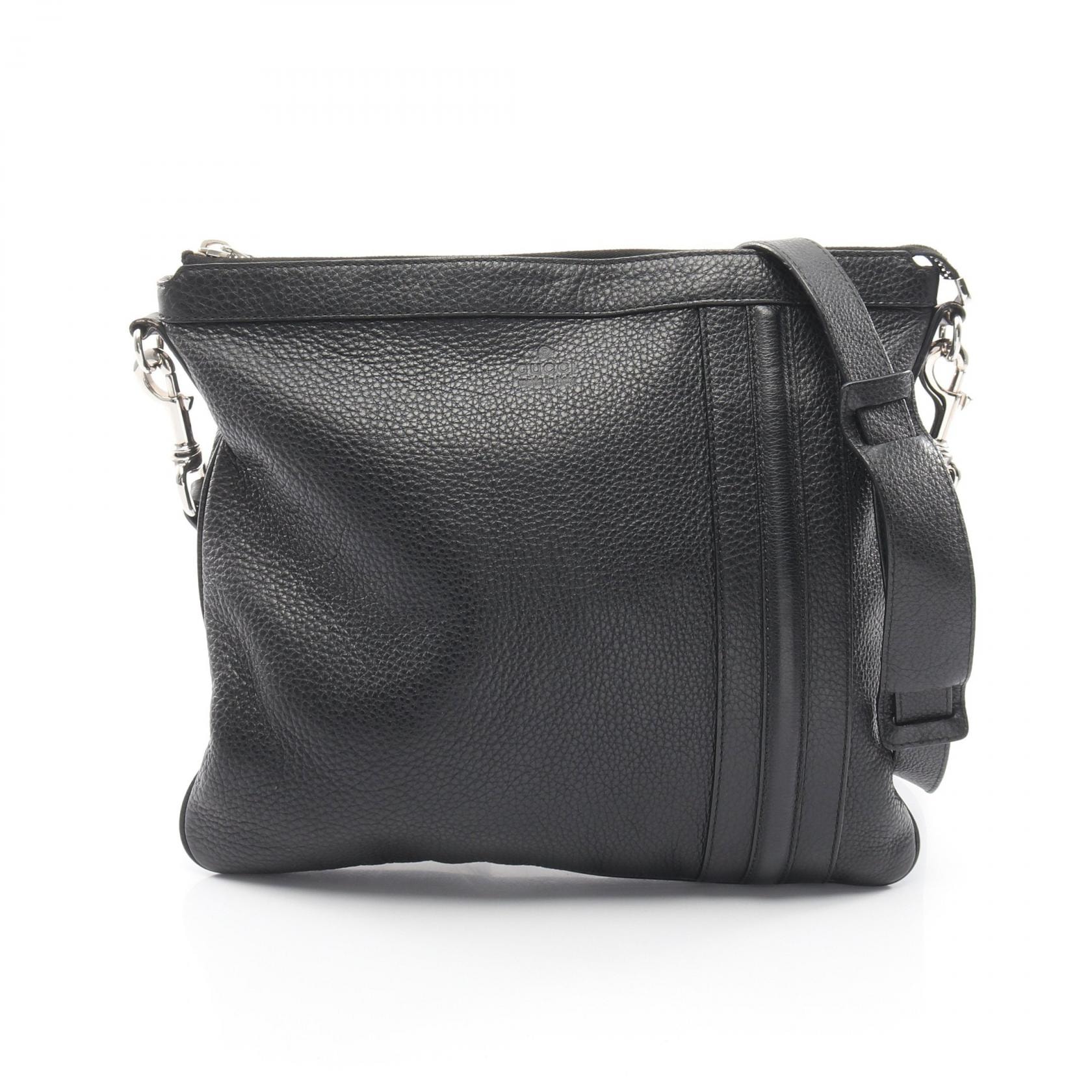 グッチ GUCCI ショルダーバッグ バッグ レザー メンズ レディース ブラック系 233329 【中古】