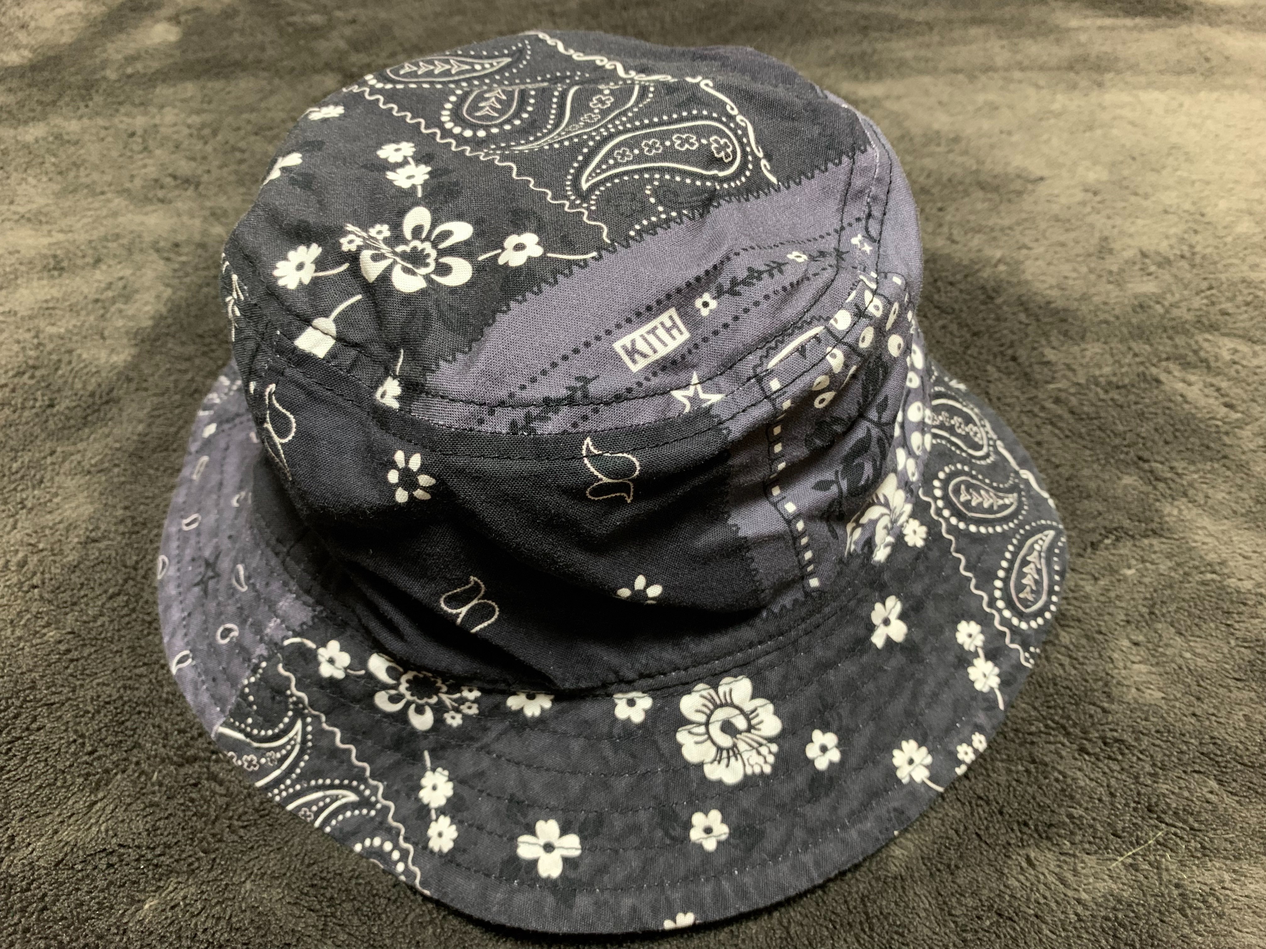 Kith Deconstructed Bandana Bucket Hat "Black"