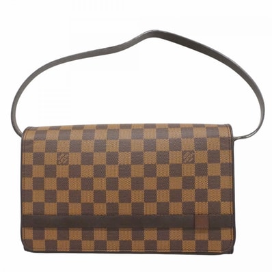 【6dc3455-k】ルイヴィトン ショルダーバッグ ダミエ トライベッカロン N51160 エベヌ【中古】レディース