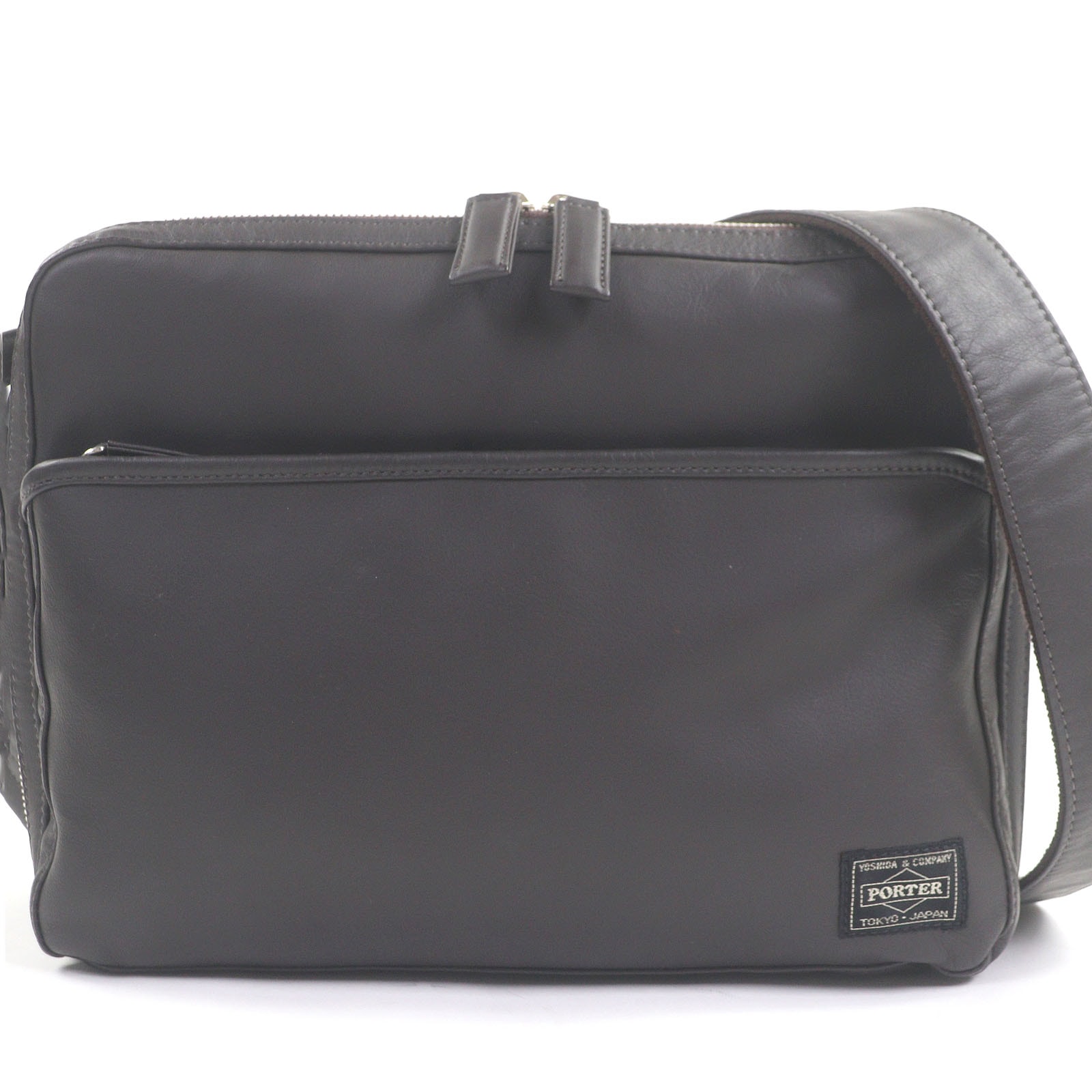 極美品 ポーター ショルダーバッグ AMAZE アメイズ ブラウン メンズ