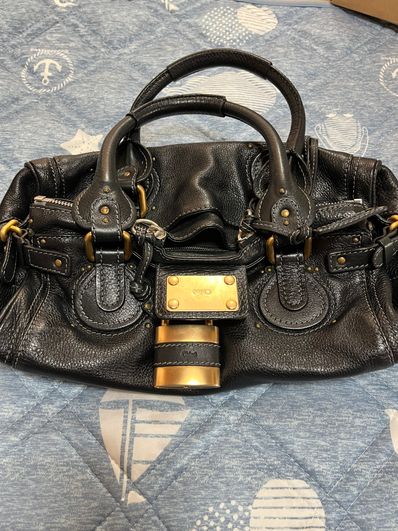Chloe Paddington Leather Hand Bag "Black"