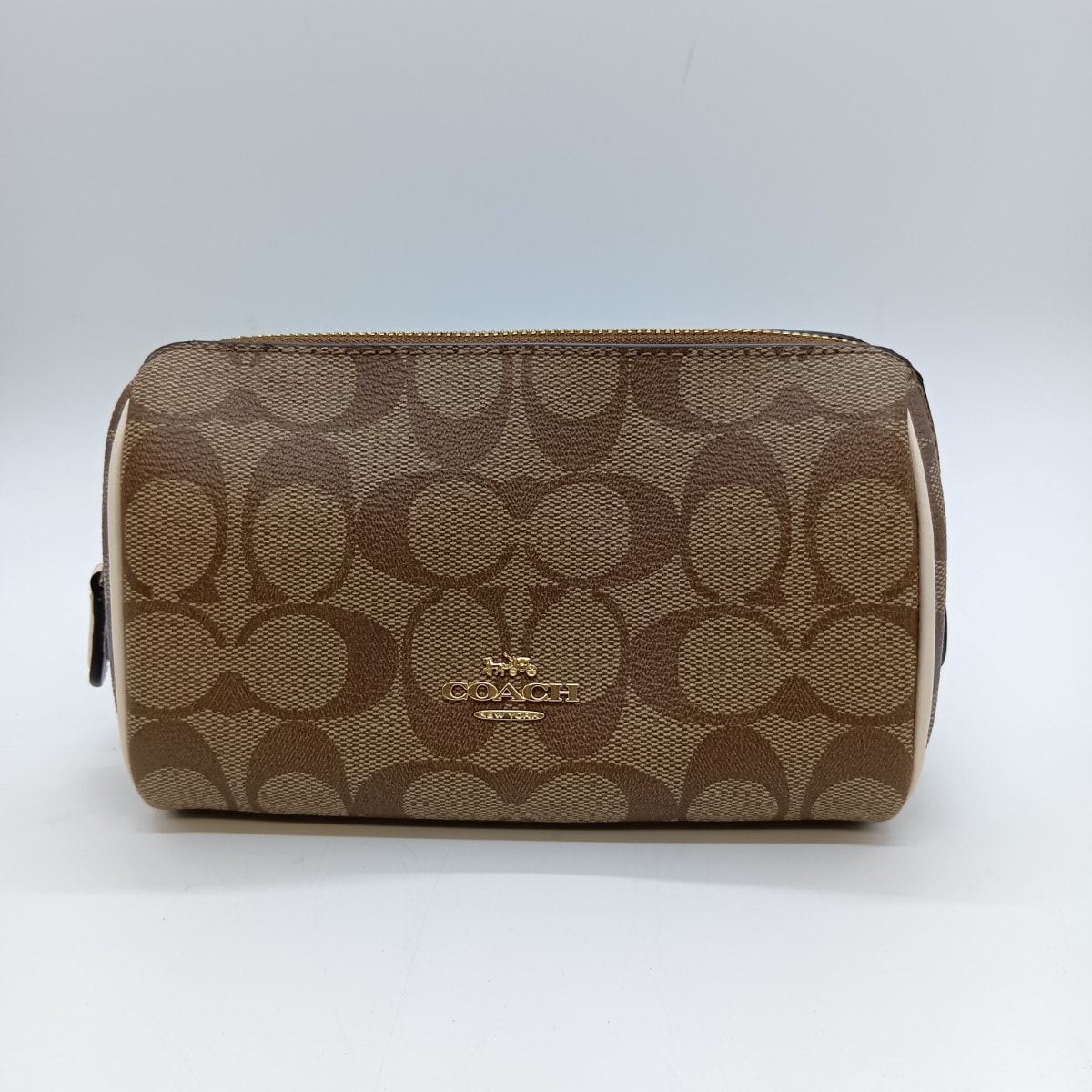 COACH コーチ シグネチャー コスメ ポーチ C7359 カーキ