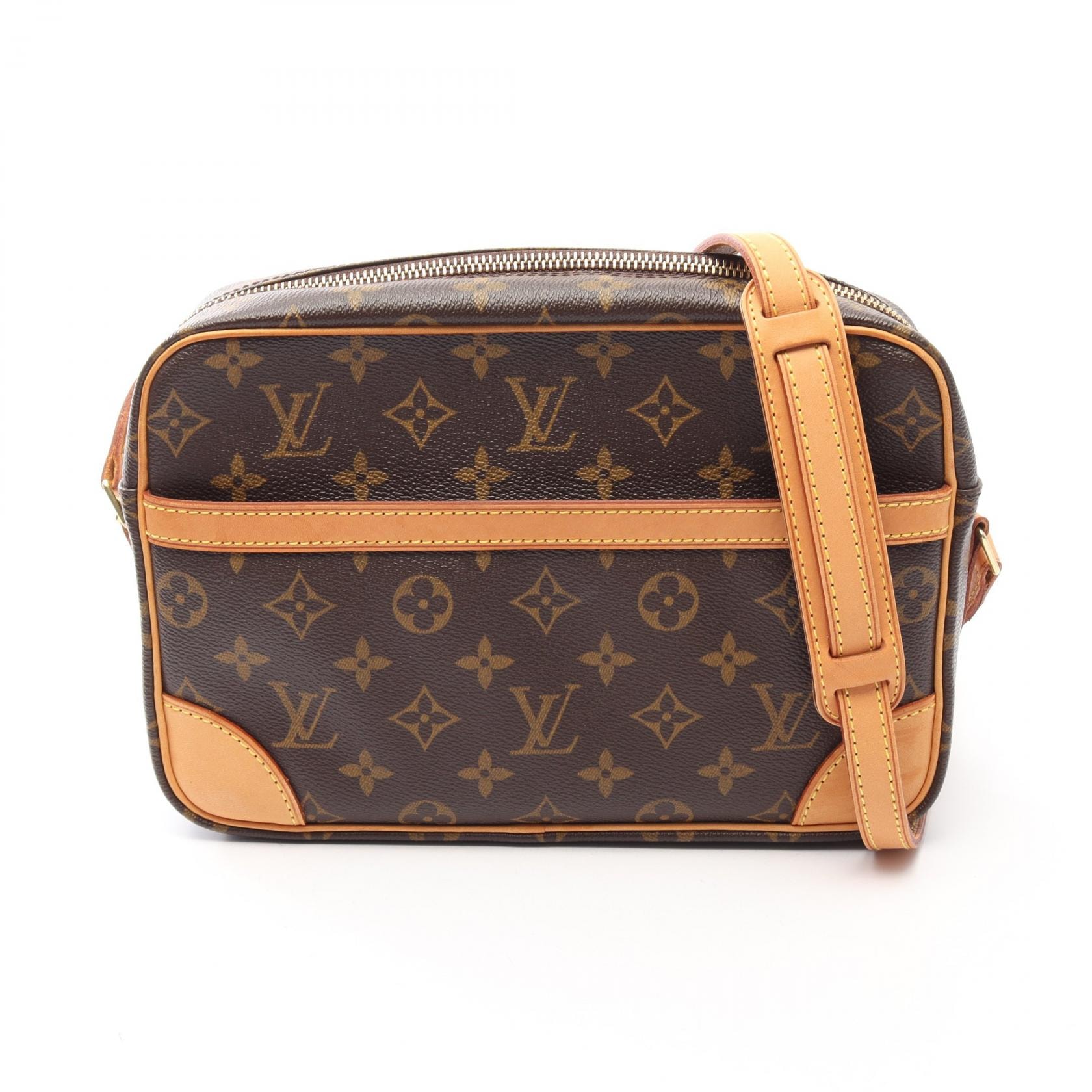 ルイ・ヴィトン LOUIS VUITTON トロカデロ27 モノグラム ショルダーバッグ バッグ PVCコーティングキャンバス レザー レディース ブラウン系 M51274 【中古】