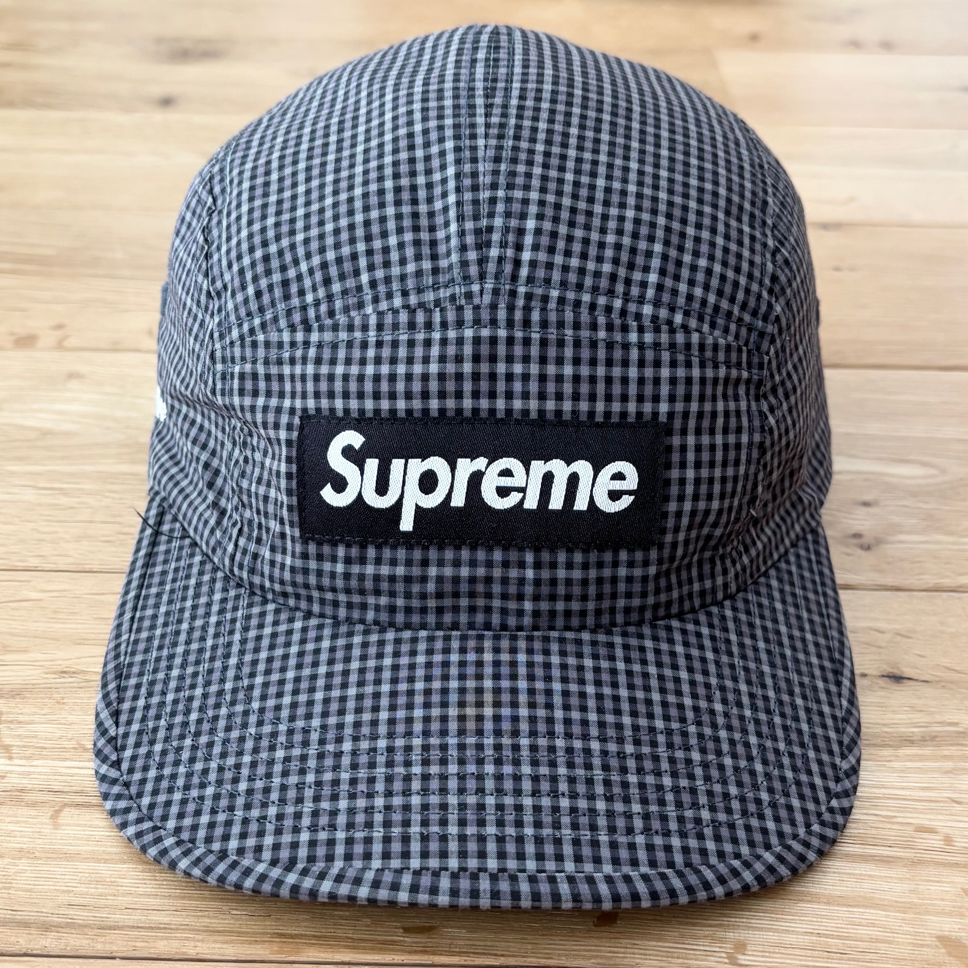 Supreme Cordura Plaid Camp Cap "Black"