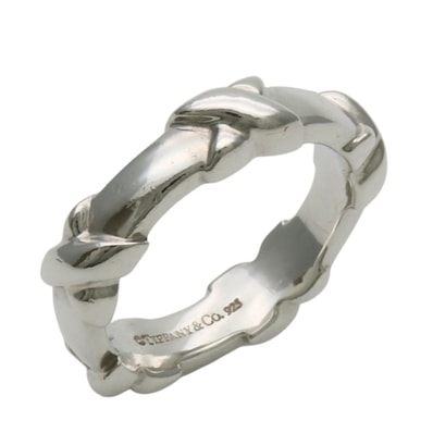 【中古】 ティファニー リング・指輪 シグネチャー シルバー925 約3.8g シルバー アクセサリー レディース 女性 TIFFANY&Co.