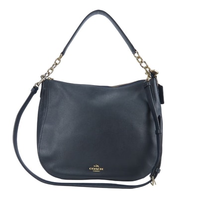【中古】 コーチ ショルダーバッグ 58036 レザー ネイビー 2WAY 斜め掛け 肩掛け シンプル レディース 女性 COACH
