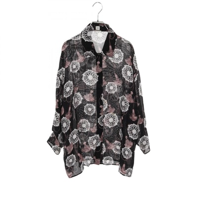 エルメス HERMES 衣料品 トップス シルク シルク ピンク レディース ブラック系 / ピンク系 2E0616DZ 【中古】