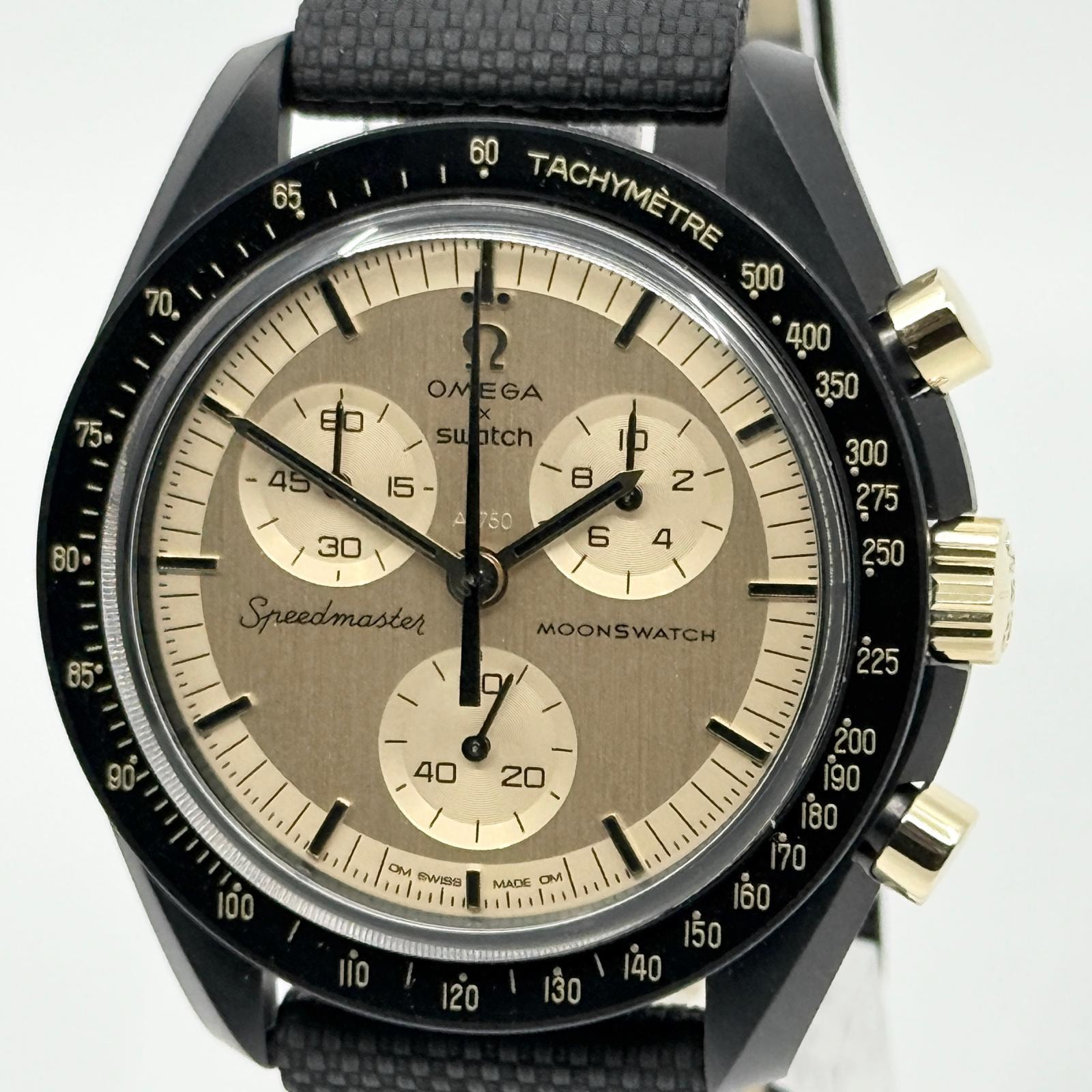 Swatch スウォッチ スウォッチ ×オメガミッショントゥザムーン SSX01B700 QZ メンズ 18K 1969本限定 腕時計 稼働品