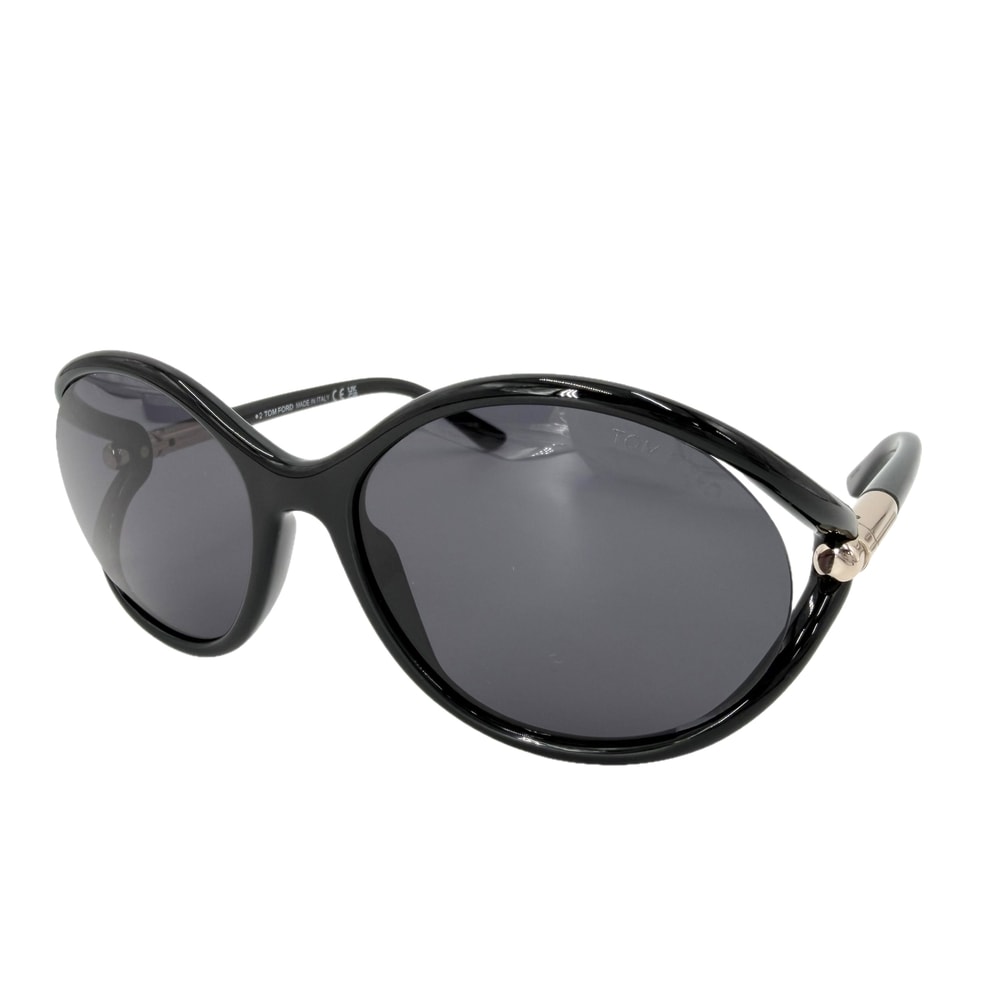 TOM FORD トムフォード サングラス 眼鏡 アイウェア TF1090    ブラック 黒 ゴールド金具 メンズ 美品【中古品】