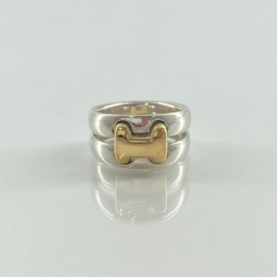 HERMES(エルメス) オランプ Ag925/Au750 #46 リング・指輪 6.68g ゴールド×シルバー