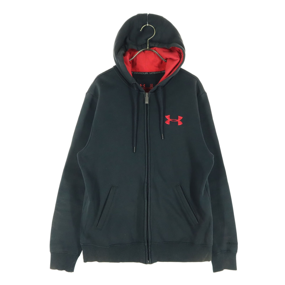 UNDER ARMOUR アンダーアーマー 長袖 ジップ スウェットパーカー LG ブラック