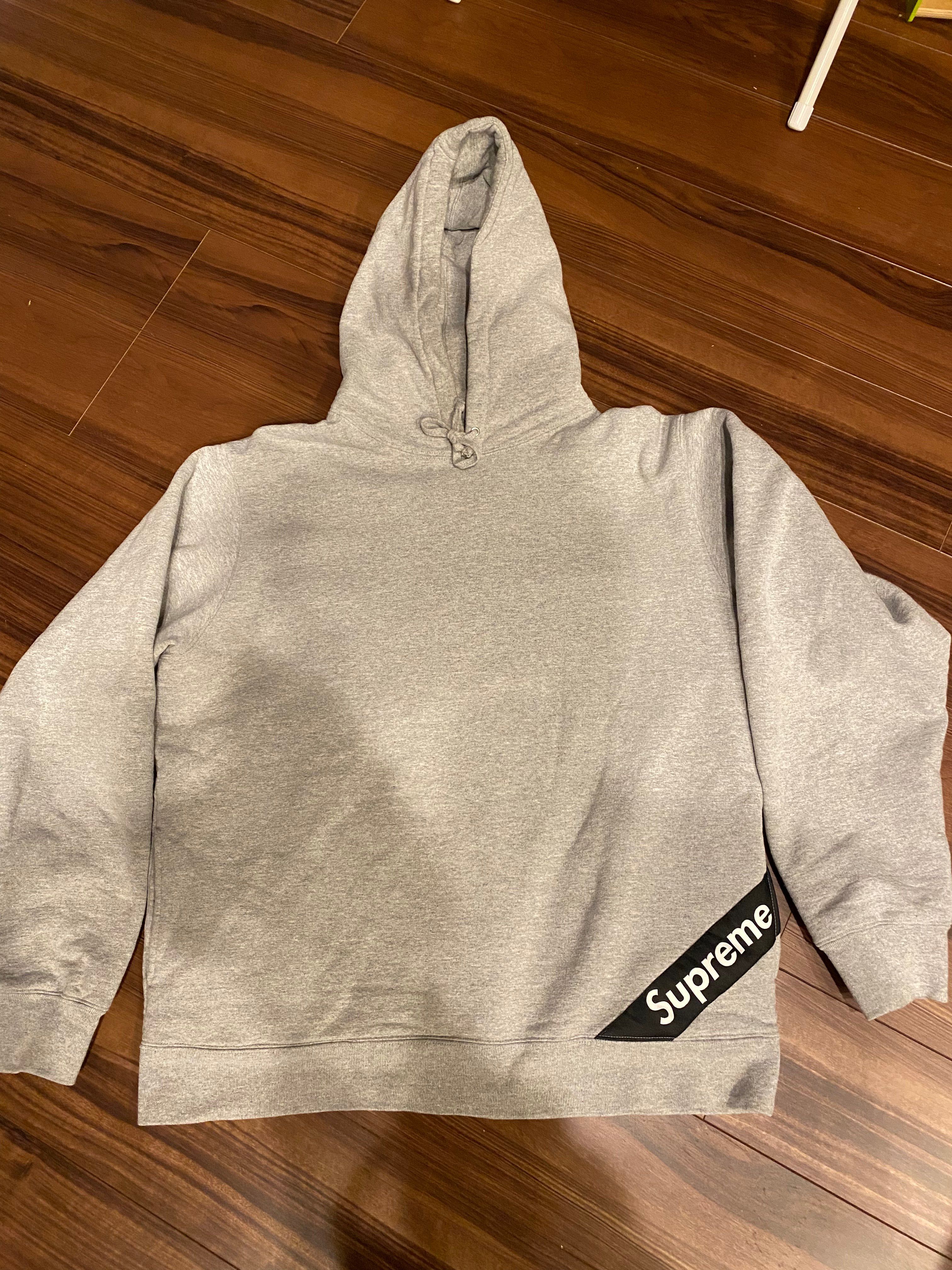 Supreme Corner Label Hooded Sweatshirt "Grey"