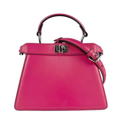 フェンディ FENDI ハンドバッグ ショルダーバッグ ピーカブー ISeeU プチ レザー ピンク レディース 8BH335-ABVE【中古】 z6515