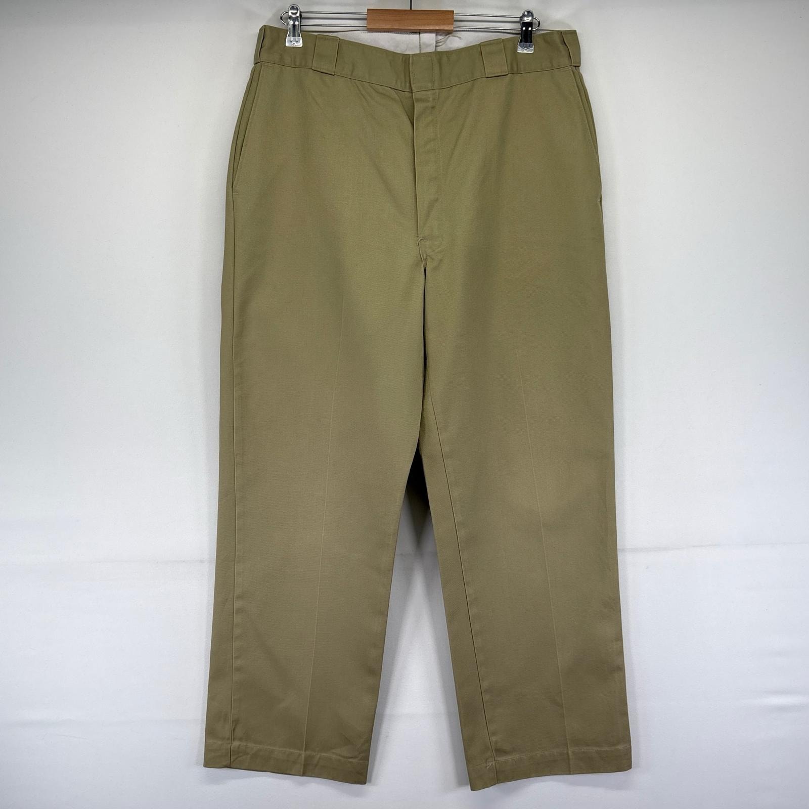 古着 80's/80年代 ディッキーズ Dickies USA製 パンツ チノパン ワークパンツ ストレート チビタグ w38 L30 ベージュ系 メンズ