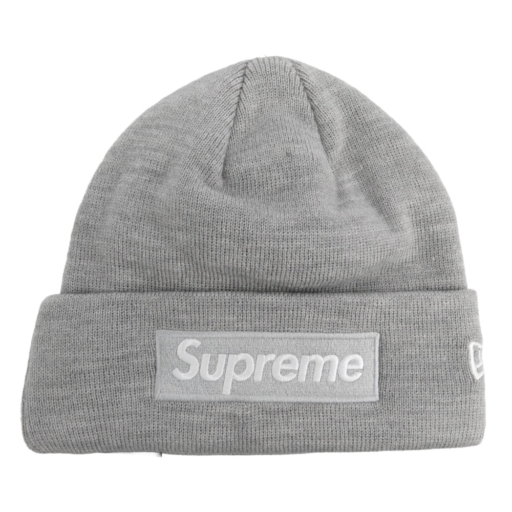 Supreme シュプリーム 24AW × New Era Box Logo Beanie ニューエラ ボックス ロゴ ビーニー ニットキャップ 帽子 グレー系【新古品】【未使用】【中古】