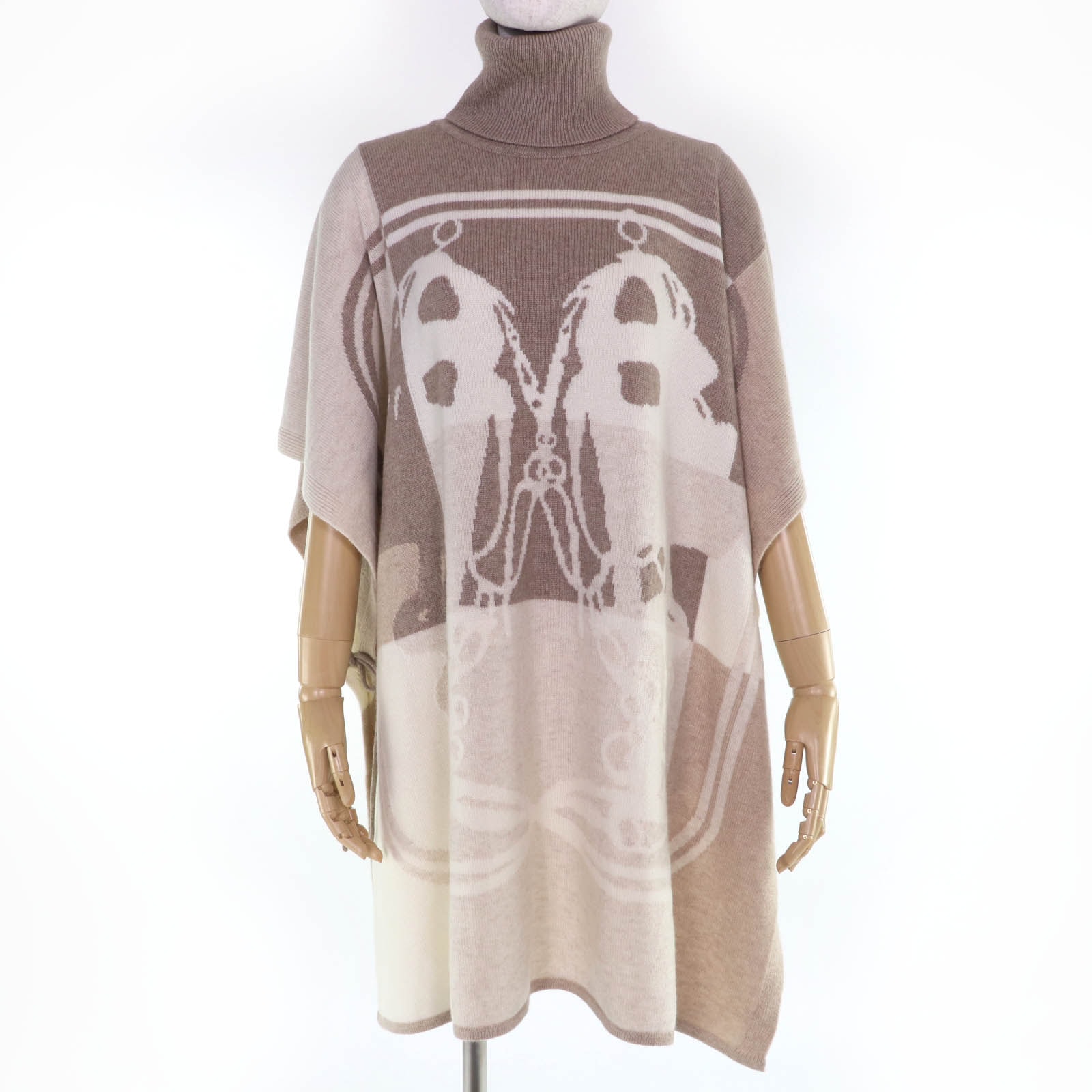 美品 エルメス ポンチョ BRIDES de GALA 式典用馬勒 ベージュ