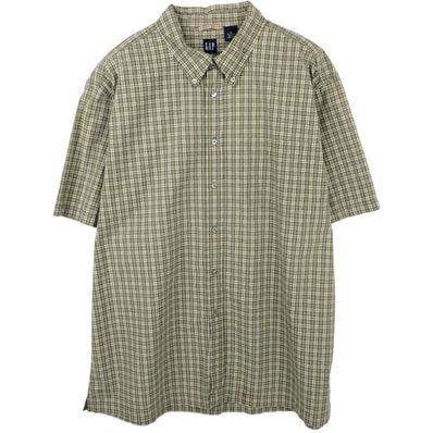 古着 90年代 ギャップ GAP オールドギャップ 半袖 ボタンダウン チェックシャツ メンズXL相当 ヴィンテージ/eaa652248