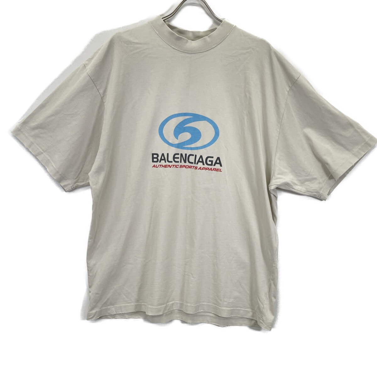 バレンシアガ 764235 アイボリー ヴィンテージ加工 24SS SURFER MEDIUM FIT TEE L