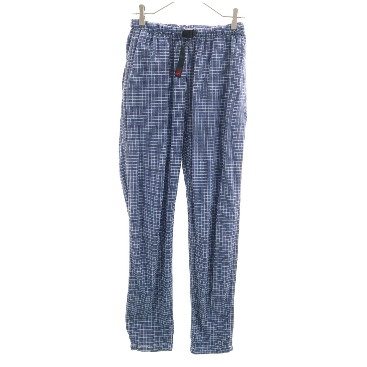 Gramicci グラミチ チェック柄 イージーパンツ S ブルー系 アウトドア